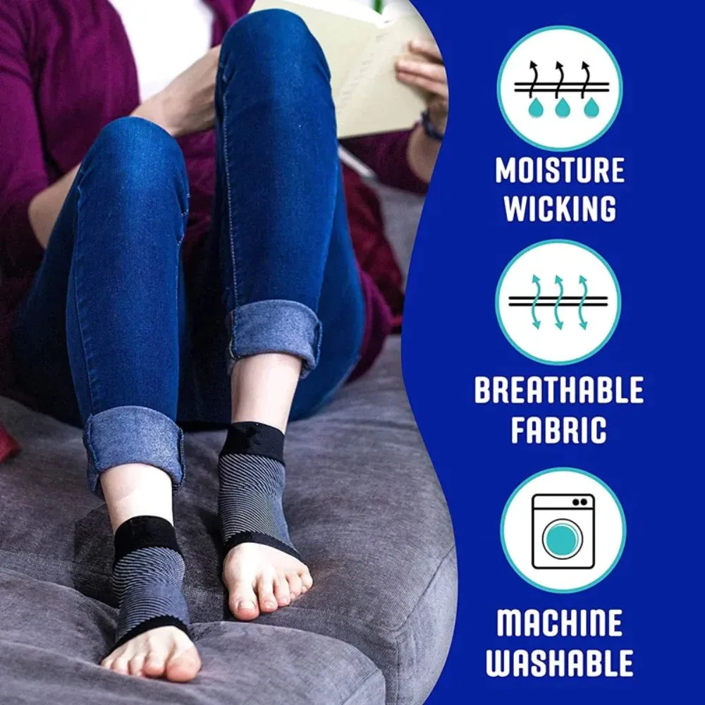 1 Pair Ankle Brace Compression Sleeves Relieves Achilles Tendonitis Joint Pain