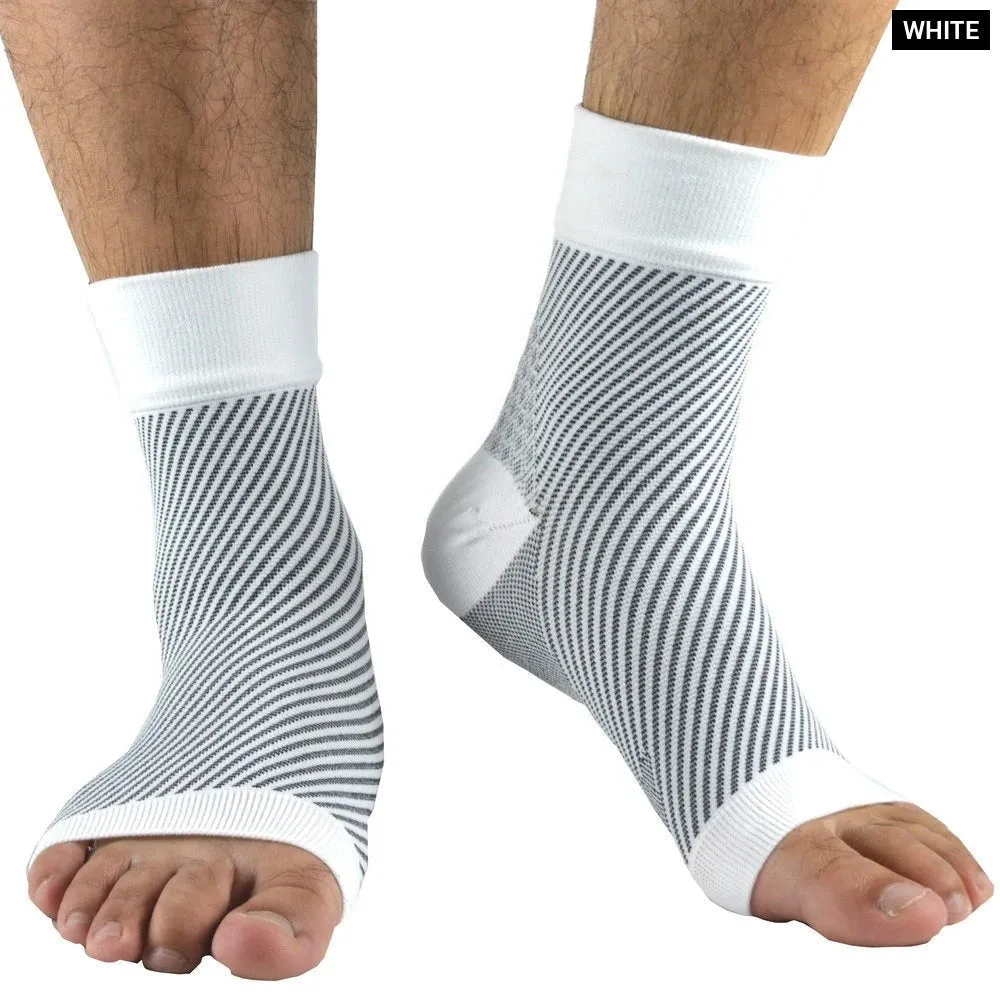 1 Pair Ankle Brace Compression Sleeves Relieves Achilles Tendonitis Joint Pain