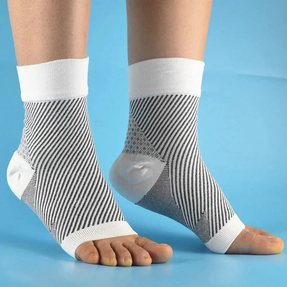 1 Pair Ankle Brace Compression Sleeves Relieves Achilles Tendonitis Joint Pain