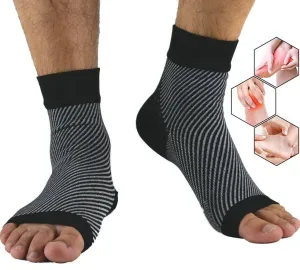 1 Pair Ankle Brace Compression Sleeves Relieves Achilles Tendonitis Joint Pain