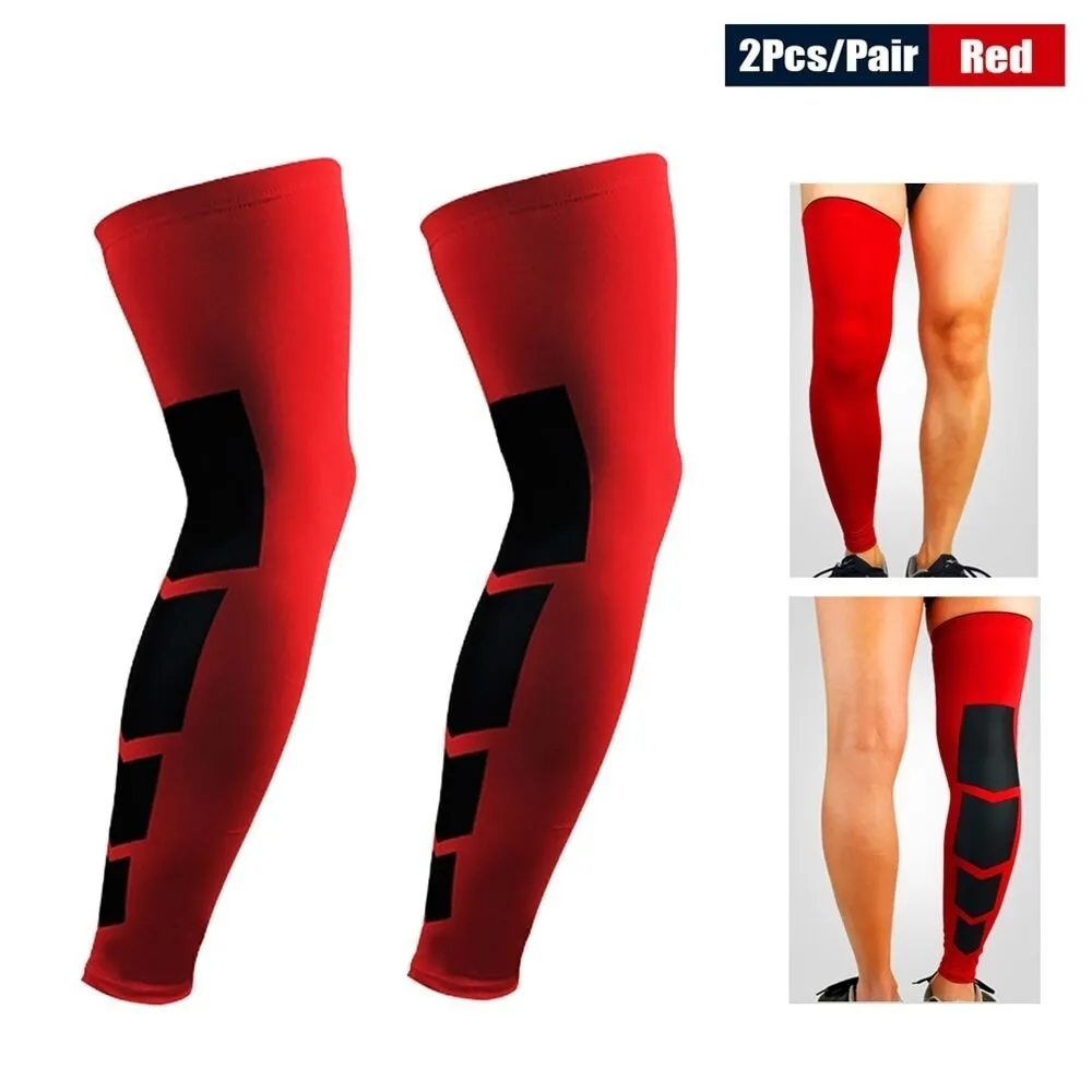 2pcs/pair Anti-slip Breathable Long Leg Bracefor Basketball Football Cycling