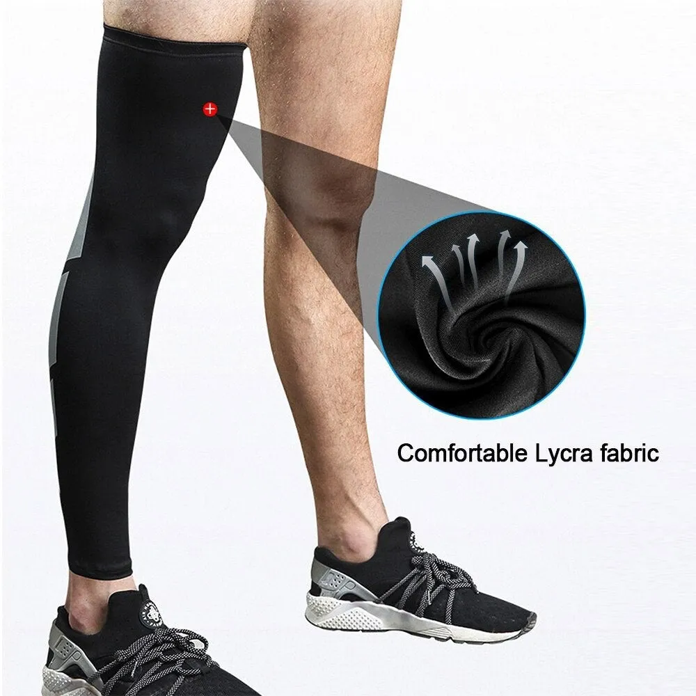 2pcs/pair Anti-slip Breathable Long Leg Bracefor Basketball Football Cycling