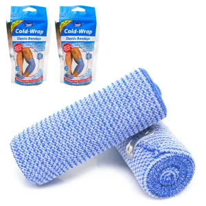 2X Ice Wrap Cold Elastic Bandage Muscle Pain Relief Knee Wrist Ankle Compression