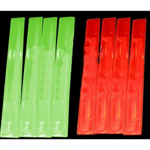 4 x Reflective Arm Band Leg Strap Bike Running Sport Safety Glow High Visibility