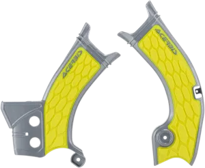 ACERBIS X-Grip Frame Guards - Gray/Yellow 2686601120
