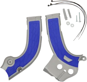 ACERBIS X-Grip Frame Guards - Silver/Blue 2374261404