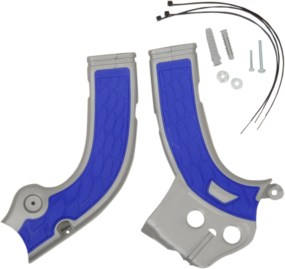 ACERBIS X-Grip Frame Guards - Silver/Blue 2374261404