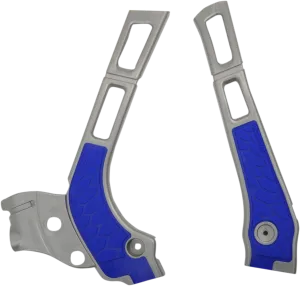 ACERBIS X-Grip Frame Guards - Silver/Blue 2464741404