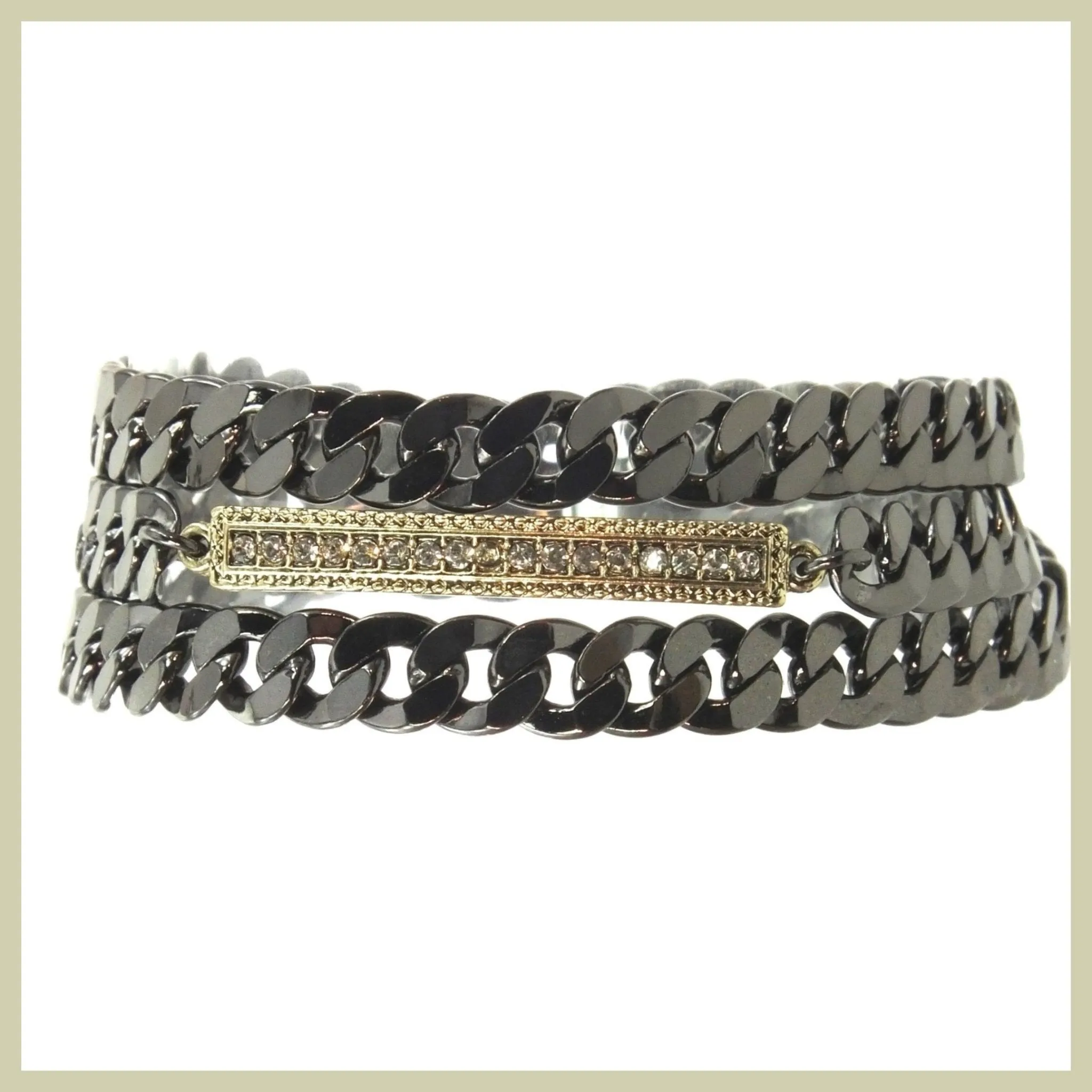 Crystal Bar Wrap Bracelet