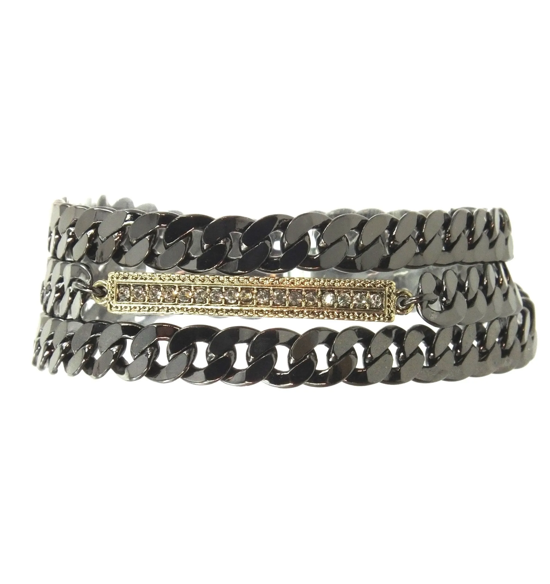 Crystal Bar Wrap Bracelet