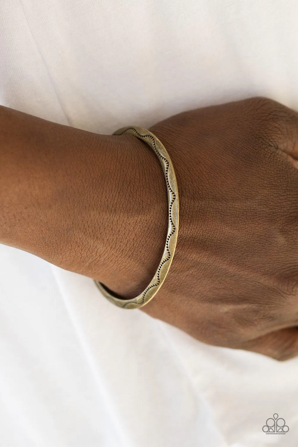 Desert Charmer Brass Cuff Bracelet - Paparazzi Accessories