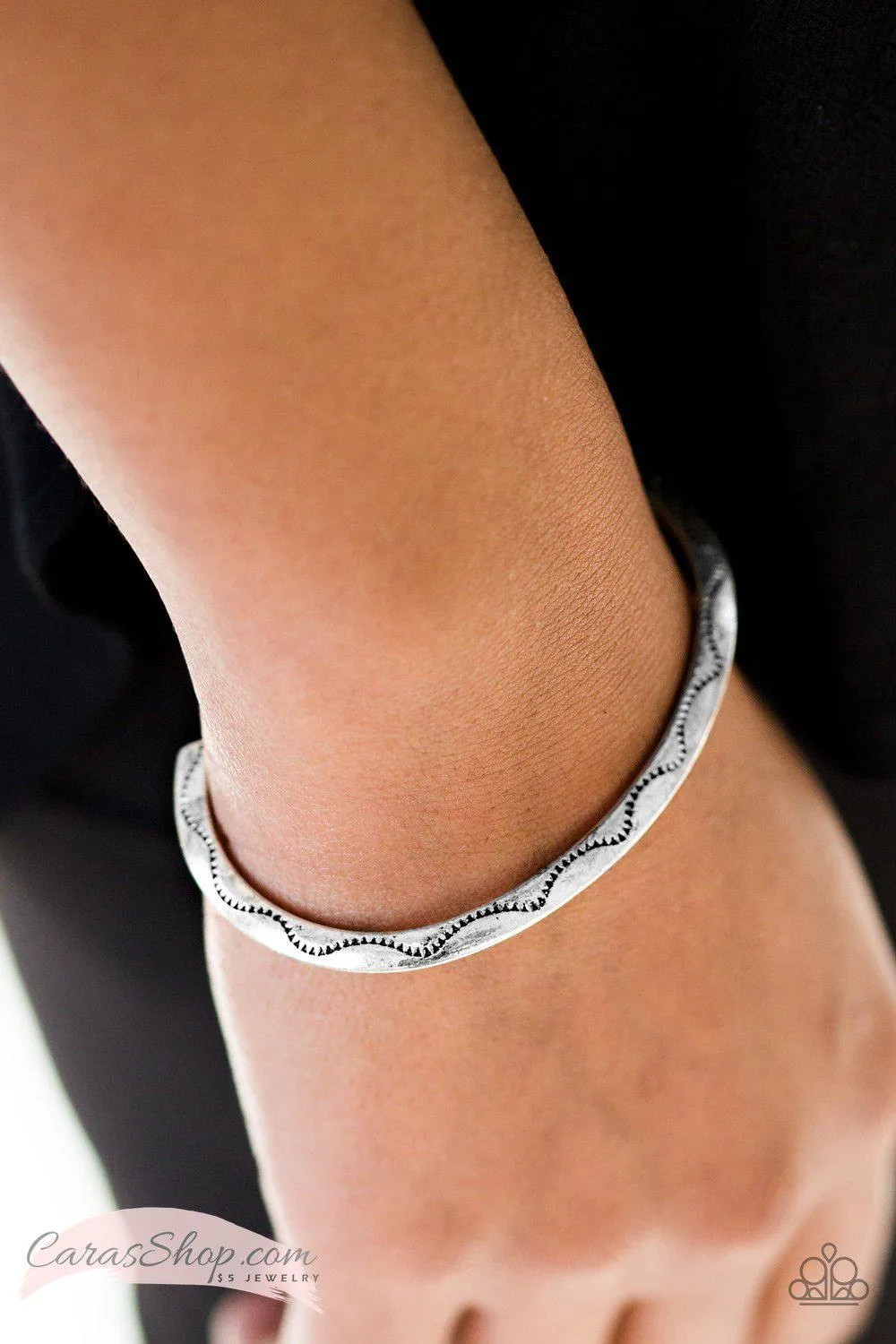 Desert Charmer Silver Cuff Bracelet - Paparazzi Accessories