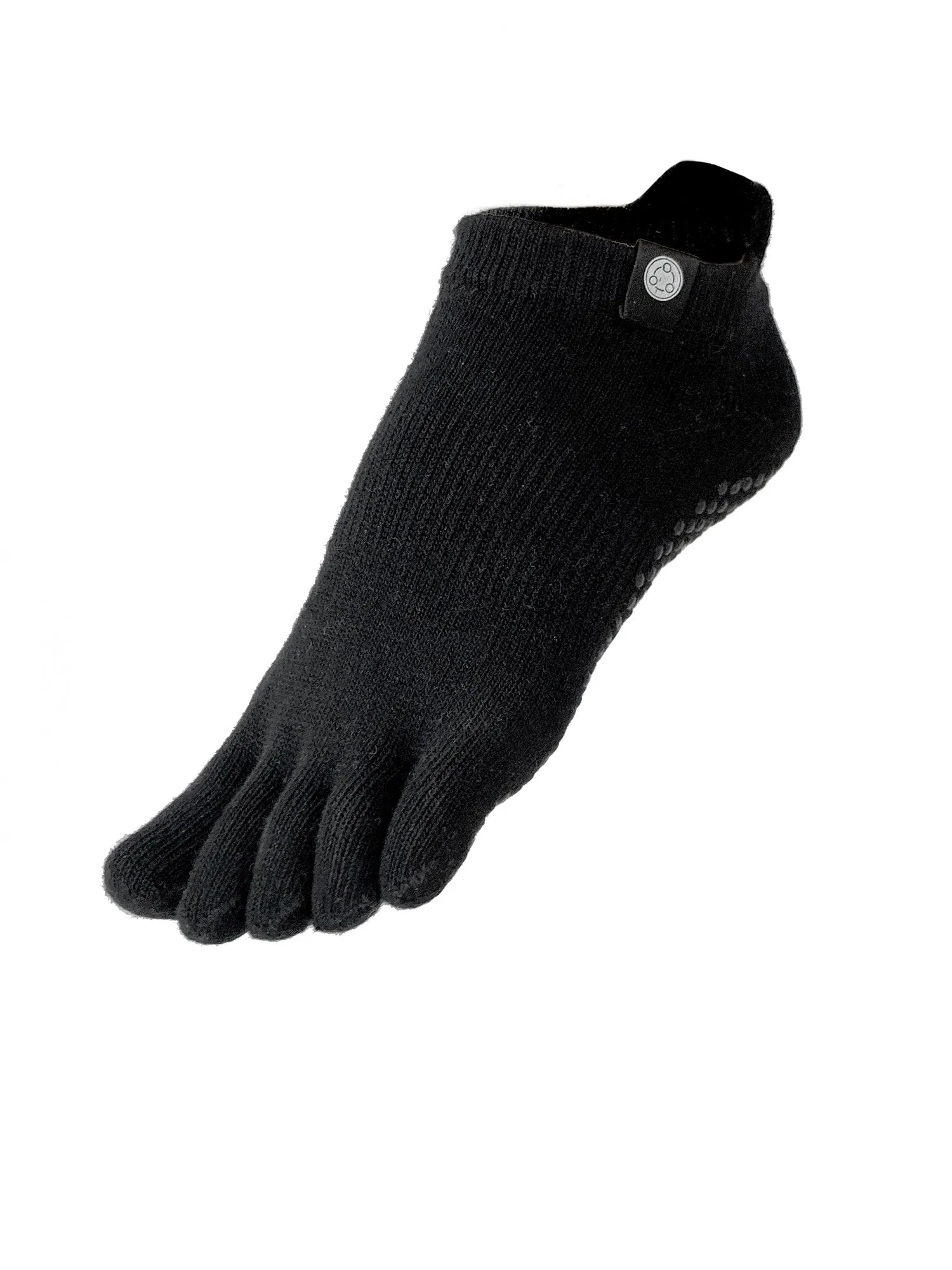 FULL TOE YOGA ANKLE SOCKS, BLACK