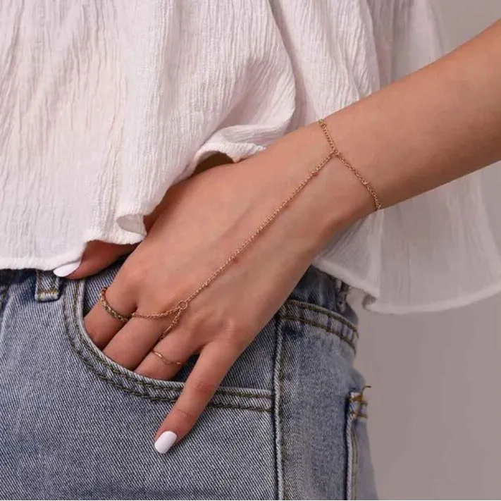 MYLENE  Dainty Hand Chain Bracelet