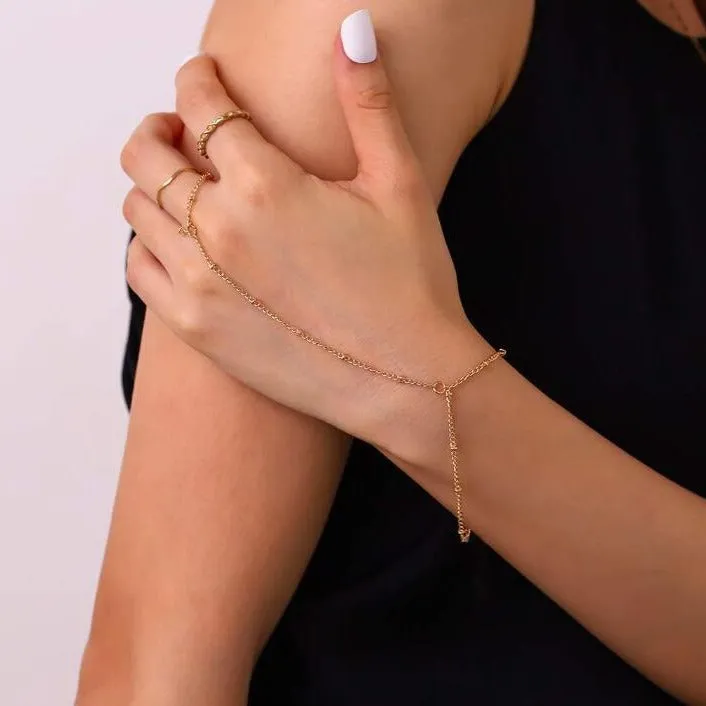 MYLENE  Dainty Hand Chain Bracelet