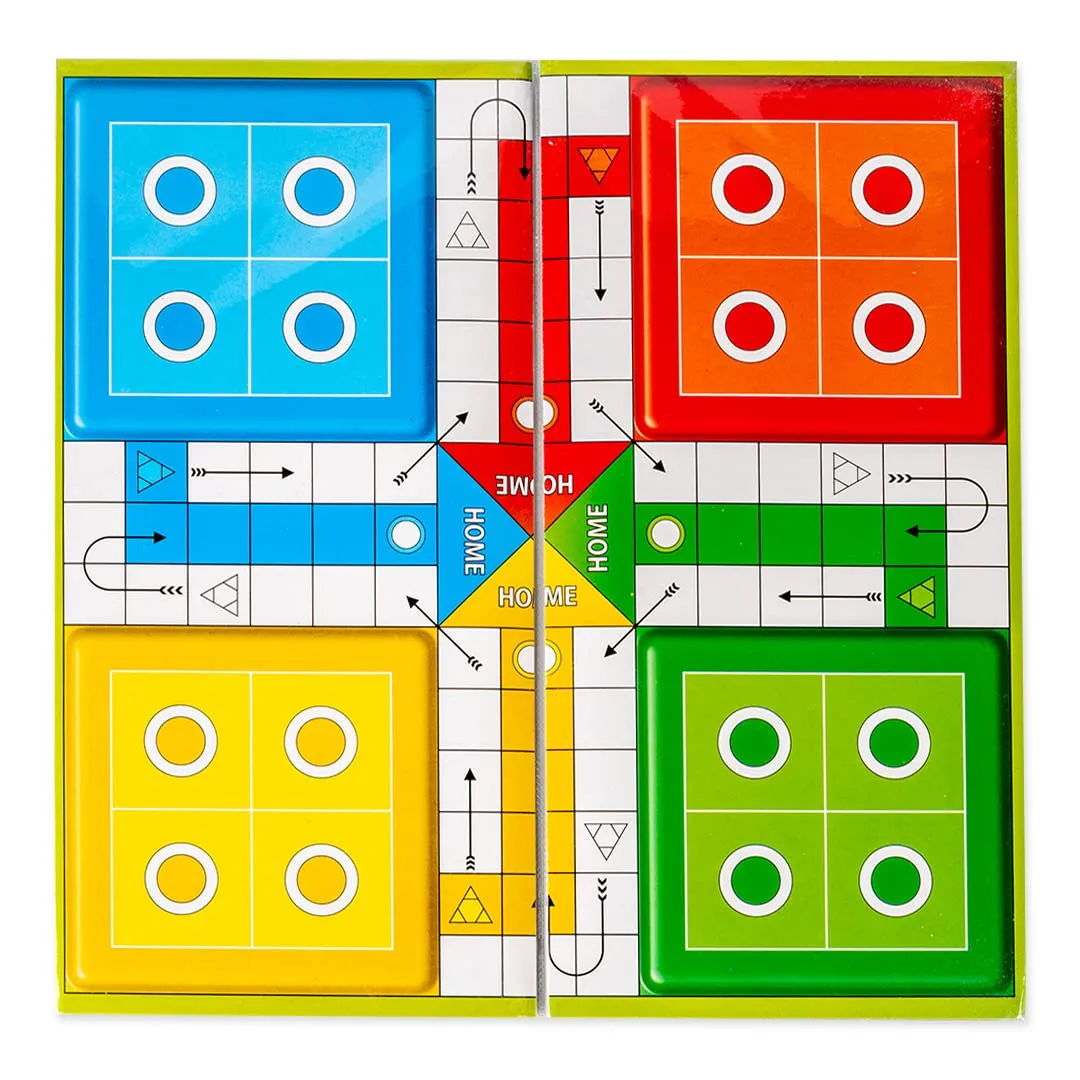 RATNA'S Classic Strategy Game Little Snakes and Ladders with Ludo 2 In 1 for Young Businessman (Multicolour)