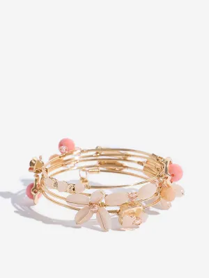 Westside Accessories Peach Charm Coil Bracelet