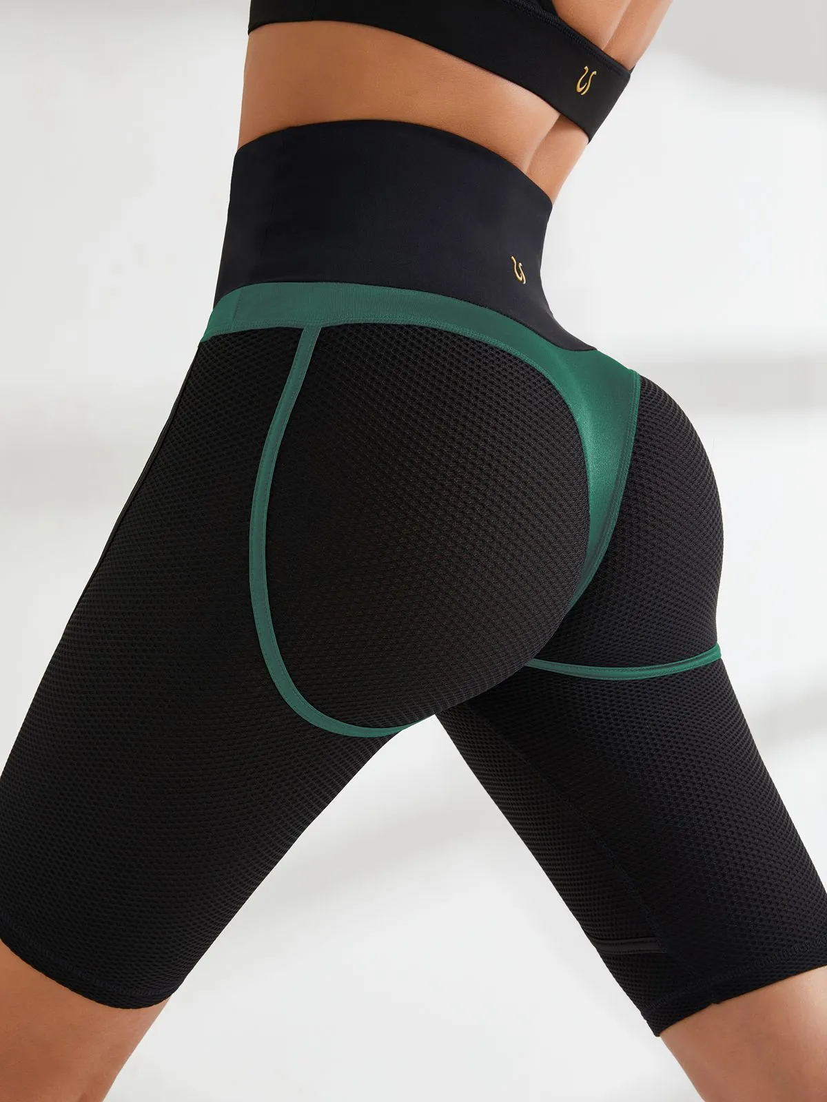 ZASUWA Female Fly Eye Contrast Color High-rise Sportswear