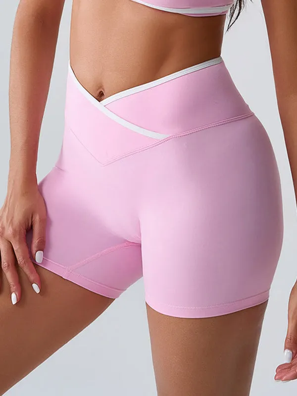 ZASUWA Female Push Up Design V-shaped Waist Contrast Color Shorts